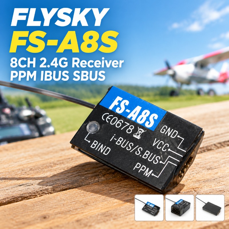 FS-A8S 2.4G 8CH Mini RC-ontvan - Drone Racing Receiver recensie en prijs
